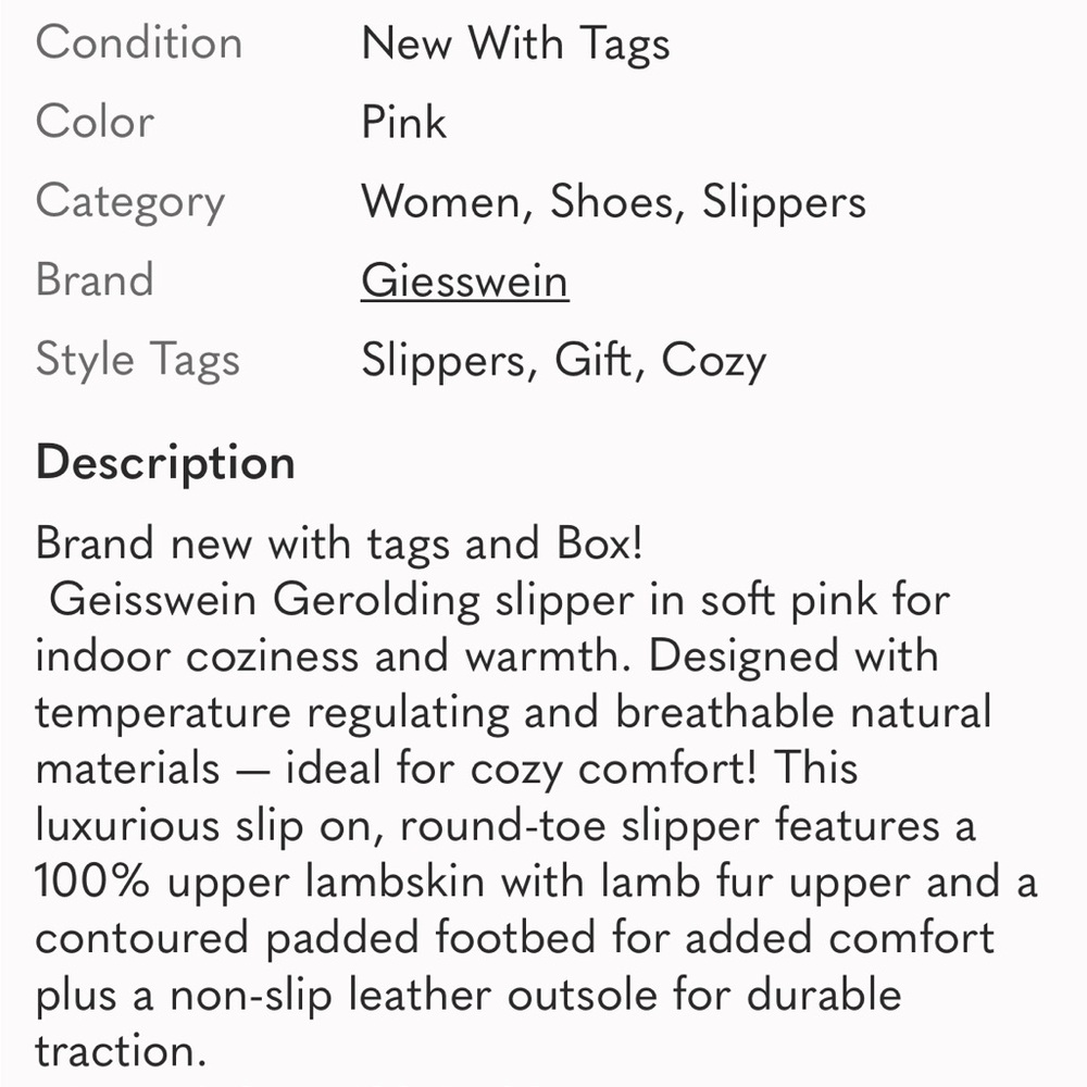 Giesswein Pink Gerolding Slippers - US 8 / EU 39 - Picture 6 of 6